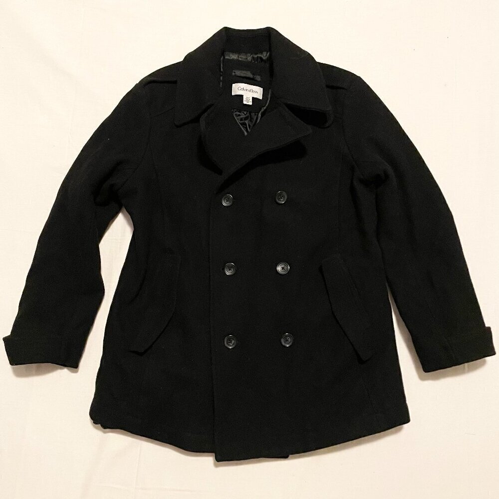 Calvin Klein Wool Blend Peacoat Womens Small
